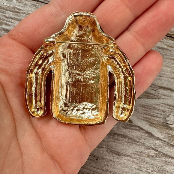 Ugly Christmas Sweater Brooch Pin Funny Christmas Jewelry - Picture 4 of 4